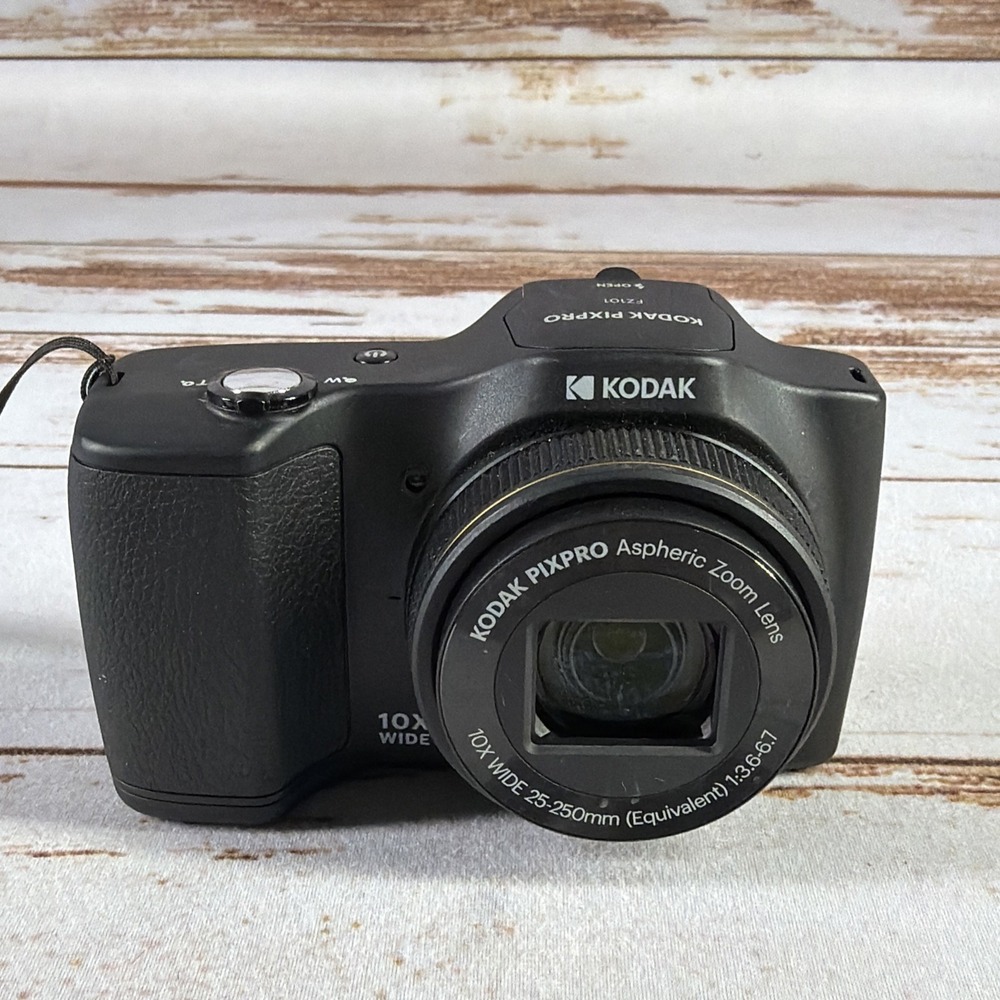 Kodak Pixpro FZ101 16MP Compact Digital Camera 10x Optical Zoom Black Tested